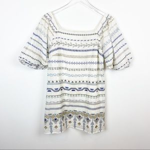 Conditions Apply | Anthropologie Hiriya Boho Embroidered Mini Dress NWT